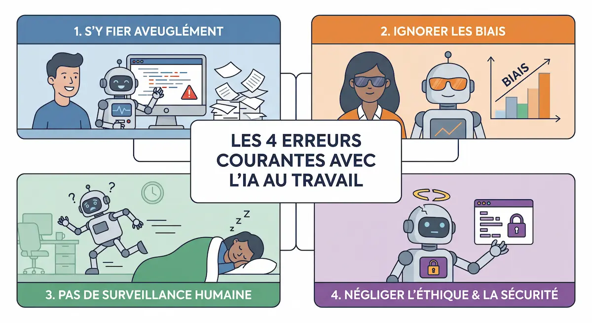 Erreurs courantes à éviter lors de l’utilisation de l’IA au travail